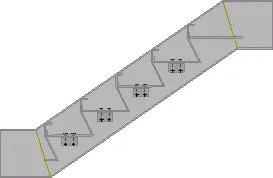 Pan treads on a steel stringer